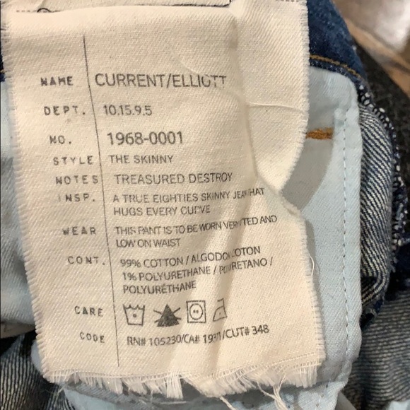 Current/Elliott Skinny Jean size 23 - Picture 5 of 5